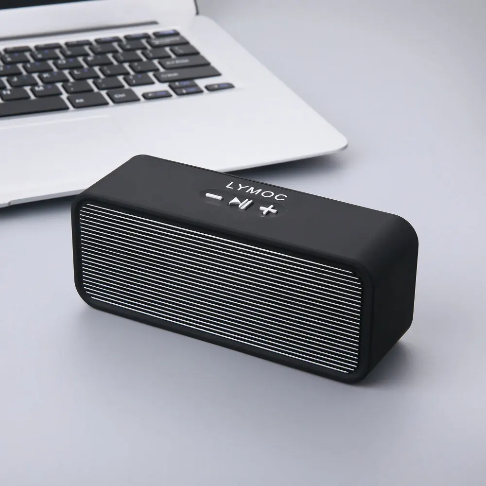 LYMOC беспроводной Bluetooth динамик s стерео мини портативный сабвуфер тяжелый бас MP3 музыка TF динамик коробка HD микрофон громкой связи для телефона - Цвет: Gray