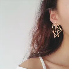 EM372 Корейская версия темперамент супер крутые геометрические многосторонние нерегулярные серьги для женщин рождественские украшения