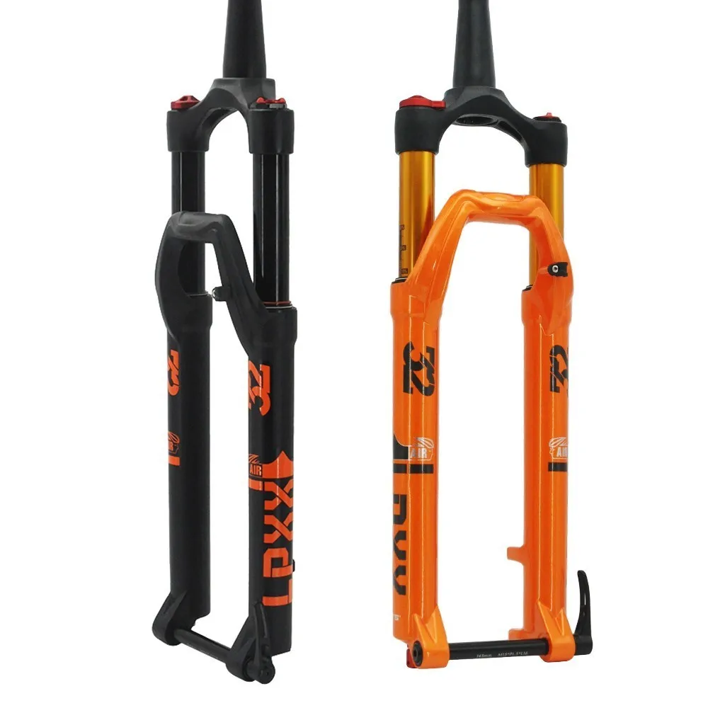 

Bicycle Fork 27.5 29ER Cone Inch Fork Suspension Lock Straight Tapered Thru Axle QR Quick Release Rebound Adjustment