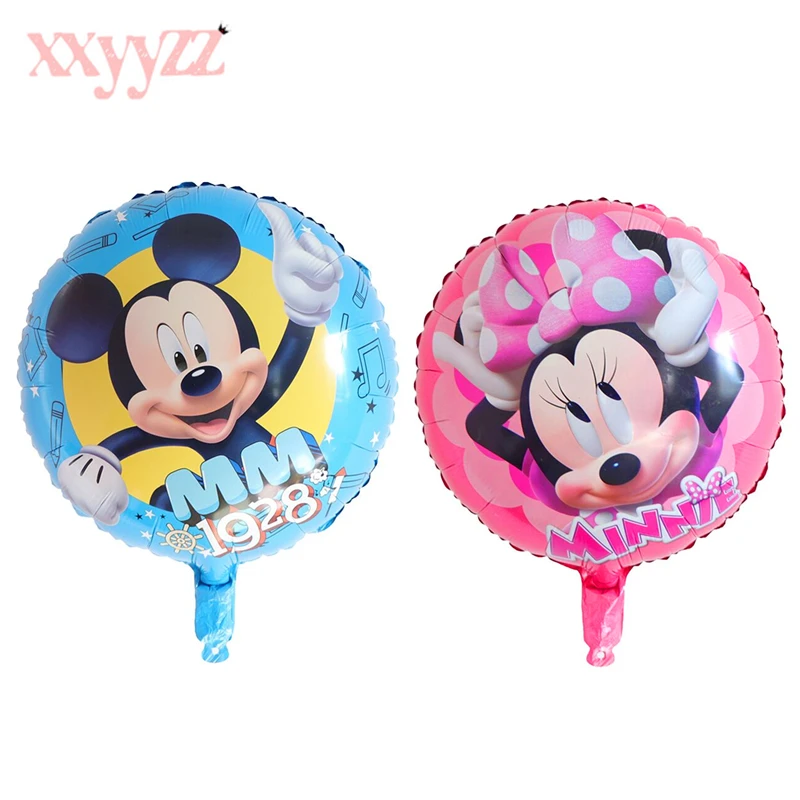 

XXYYZZ Cartoon Aluminum Helium Balloons Party Decoration Cartoon Series Mickey Minnie Happy Birthday Balloons Wholesale