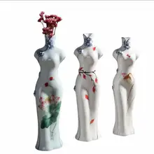 Классический в китайском стиле керамический Cheongsam формы фарфоровая напольная ваза для украшения интерьера ремесла 10 моделей