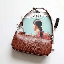 Стиль, натуральная коровья кожа, порода, на одно плечо, обернутая, винтажная, Воловья, Крокодиловая Кожа, узор, сумочка для дам, GDB23