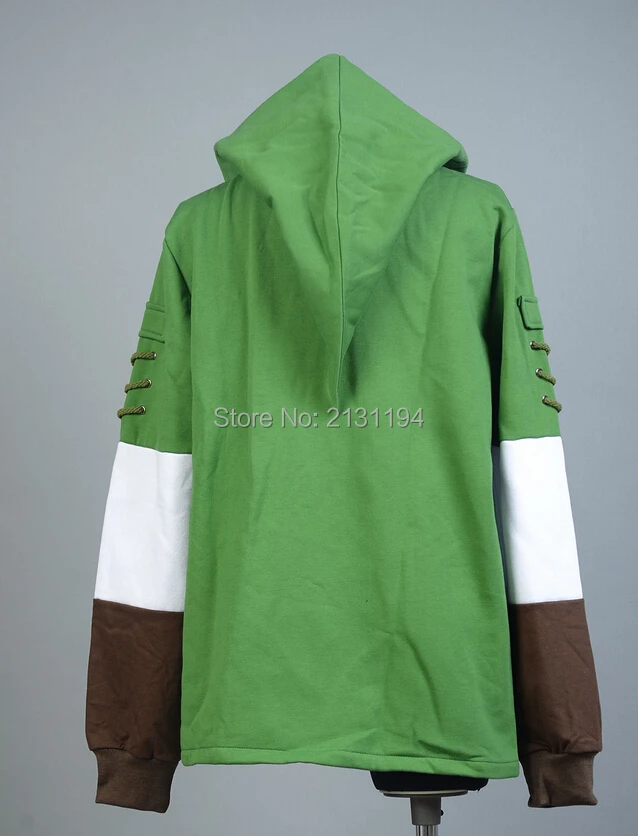 The Legend of Zelda Link cosplay long sleeved Hoodie Jacket green US 