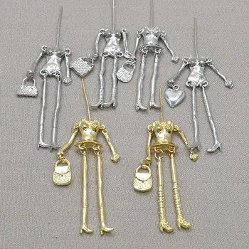 

10pcs/lot Fashion Doll necklace findings parts accessories parts doll pendant body with arms and feet Dress up DIY by yourself