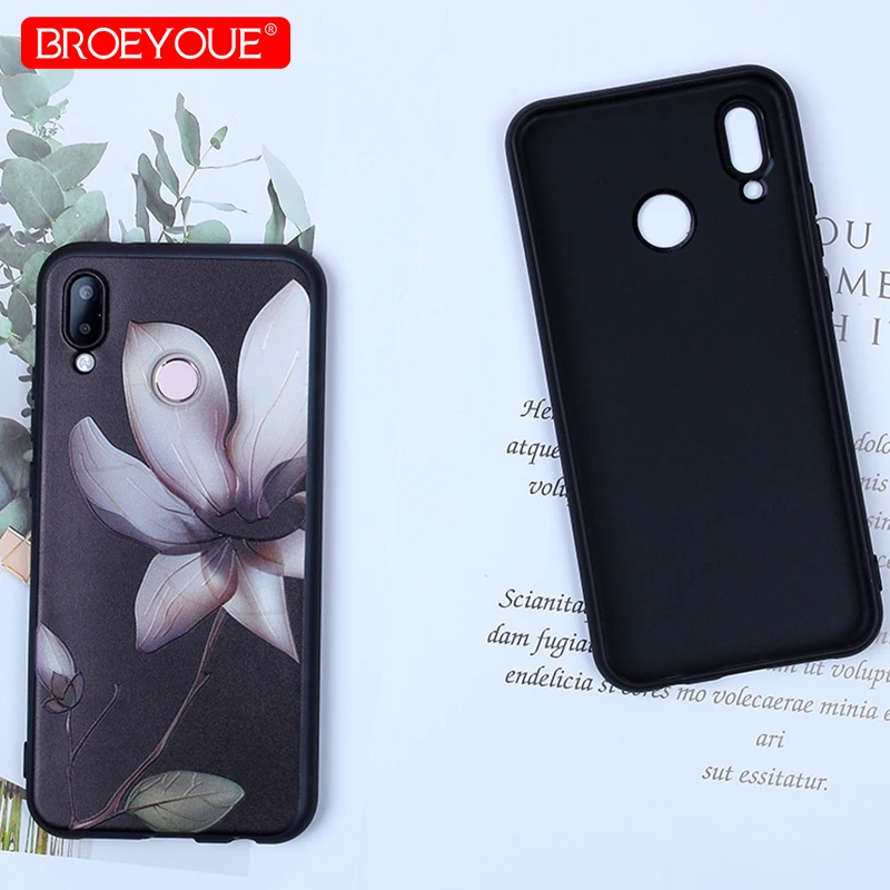 Чехол для телефона Huawei P10 Lite 3D рельефным цветочным рисунком Роскошный чехол P8 P9 P20