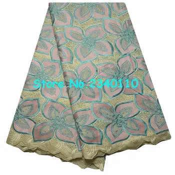 

(5yards/lot) gold+Purple red 100% cotton African lace fabric,high quality embroidered Swiss voile lace for wedding dress! E9245