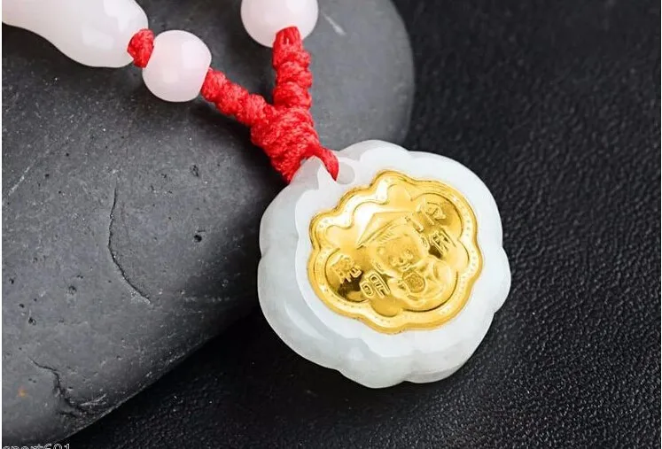 New Offer Certificate 999 Solid 24K Yellow Gold &amp White Blessing Baby Pendant | Украшения и аксессуары