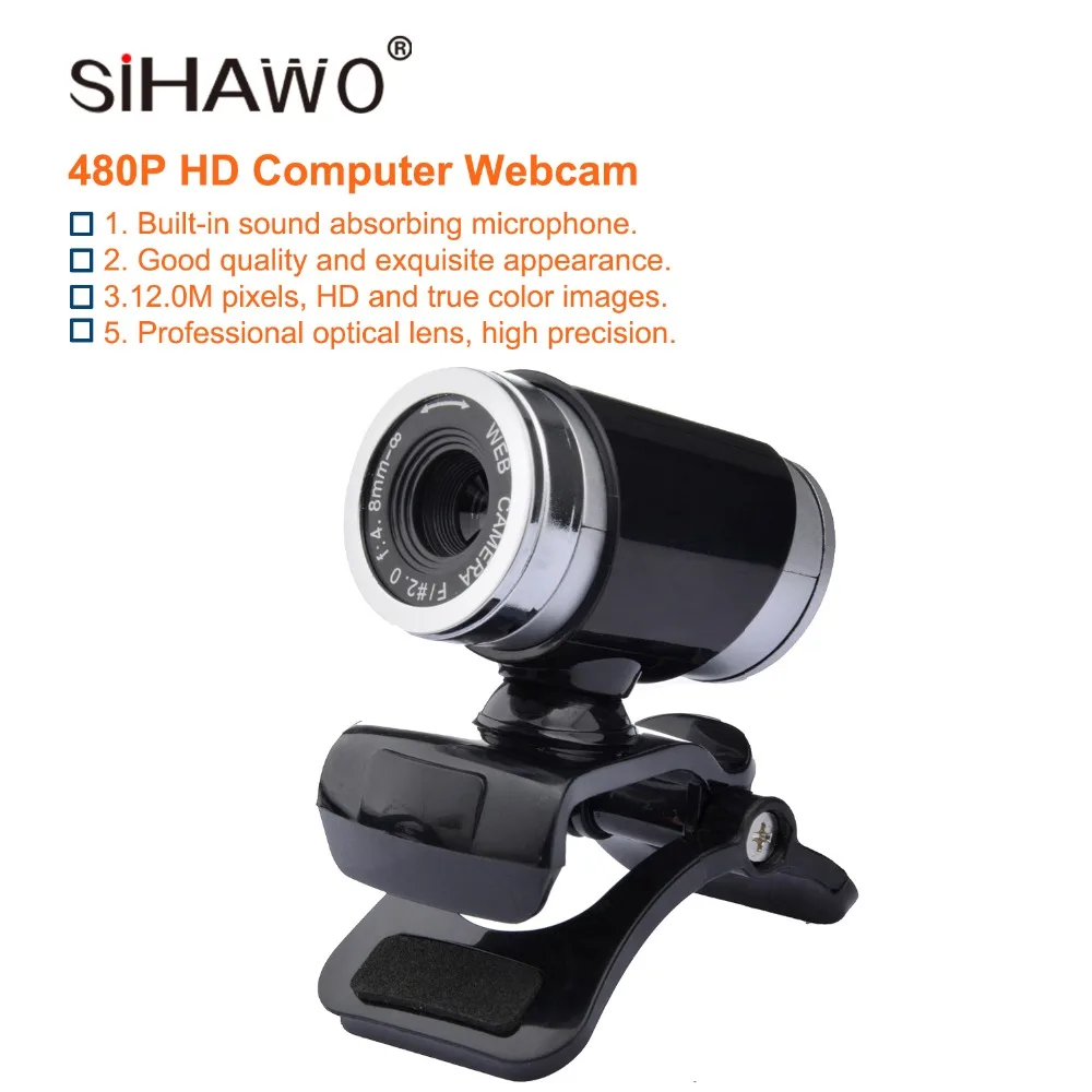 

HD Web Camera USB 2.0 12M Pixels Webcam With Sound Absorption Microphone For Computer PC Laptop
