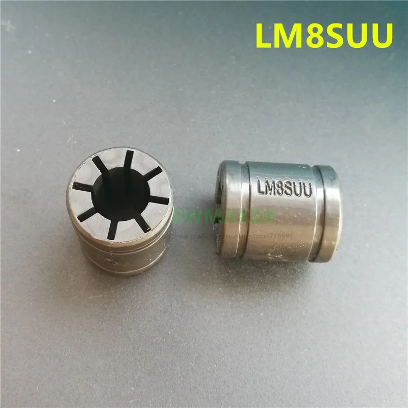 

10pcs 8*15*17mm Solid Polymer LM8SUU Linear Bearings Bushing height 17mm Gray for Flashforge Prusa i3 3D Printer