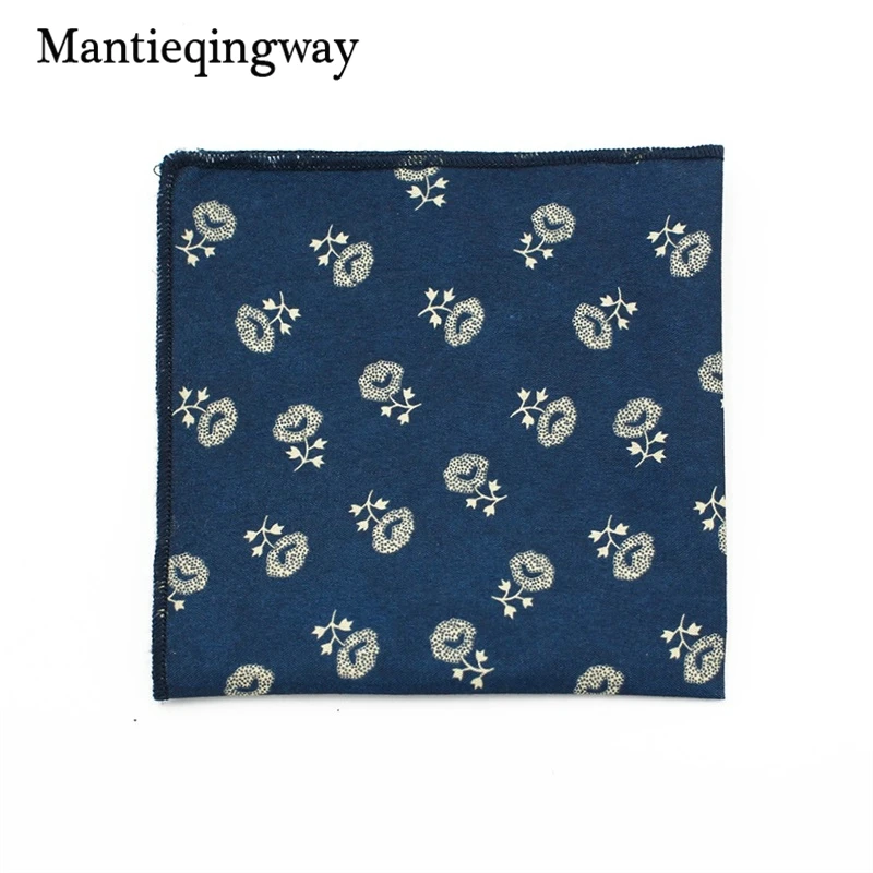 Mantieqingway полиэстер карман квадратных носовые платки для Для мужчин s с цветочным принтом площадь карман Полотенца Повседневное карман для