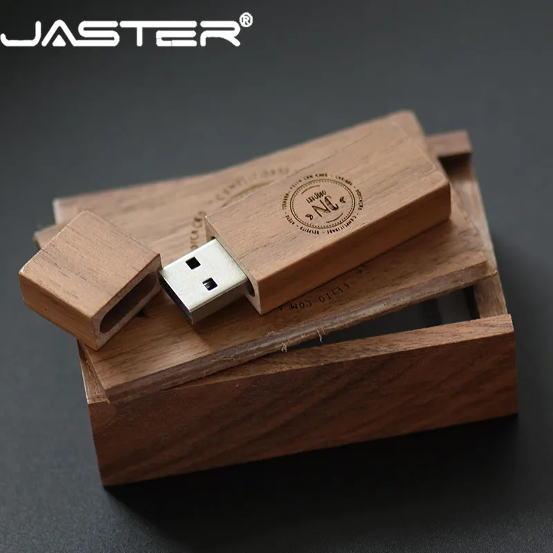 JASTER USB 2,0 логотип клиента деревянный+ коробка USB флэш-накопитель Кленовая древесина Флешка 4GB 16GB 32GB 64G U диск карта памяти