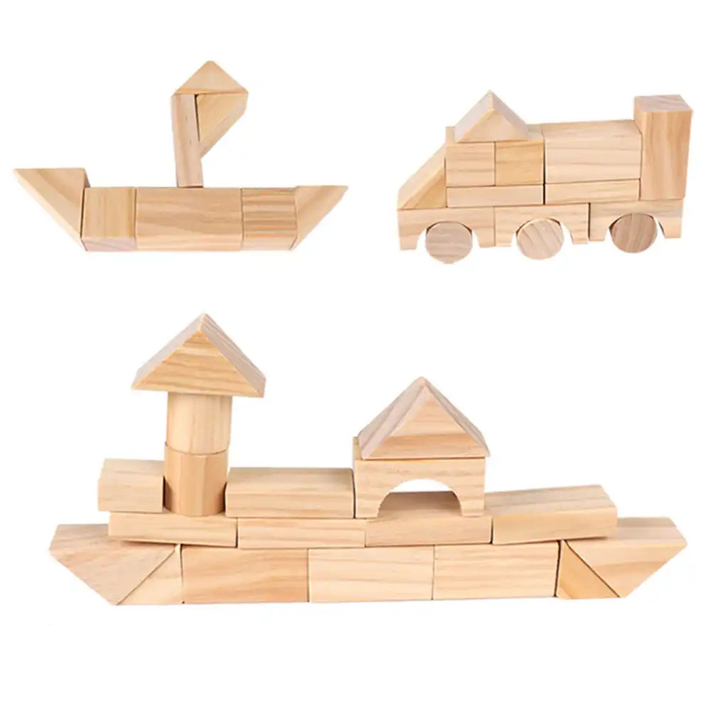 wooden castle block set