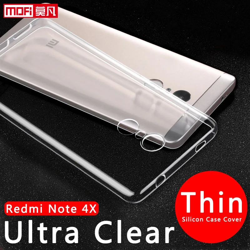Xiaomi Redmi Note 4x чехол силиконовый MOFi Оригинал Note4x 3 ГБ 32 мягкая Задняя накладка чехла