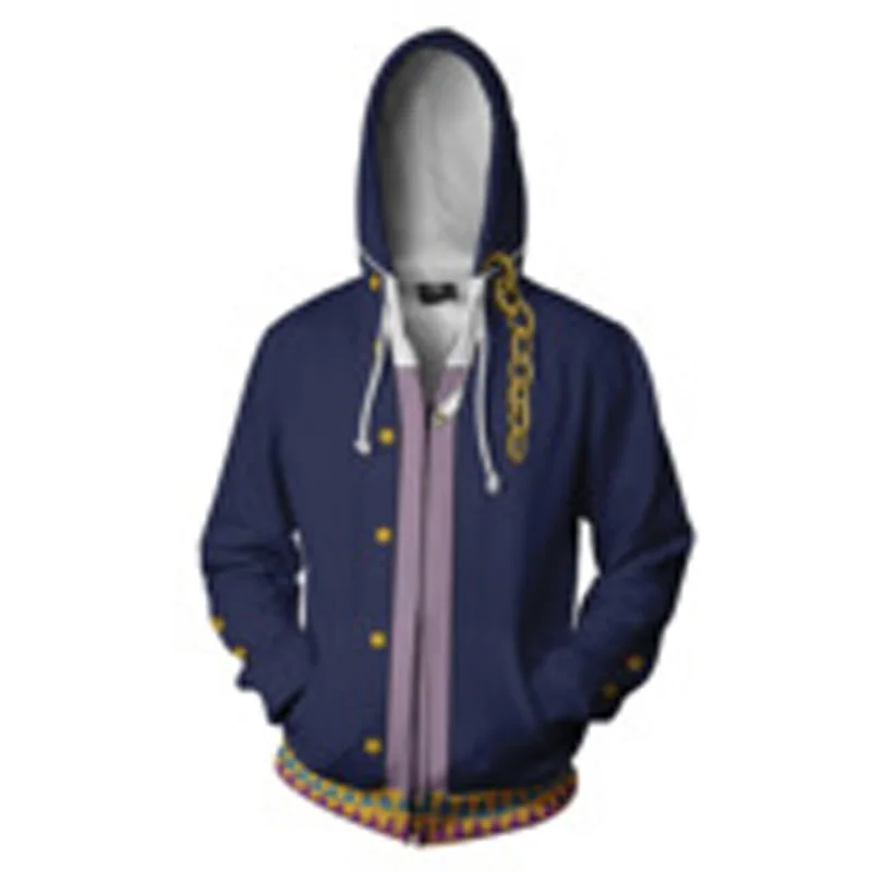 

JOJO'S BIZARRE ADVENTURE Hoodie JoJo Thin Hoodies Casual Zipper Coat Outfit