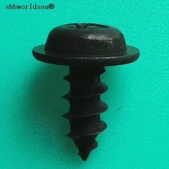 

shhworldsea auto metal clip fastener round head tapping screw zinc black