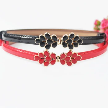 

High Quality Brand Metal Flower Buckle Strap Casual Striped Belt Designer Belts Women Belt Dress Waist Band