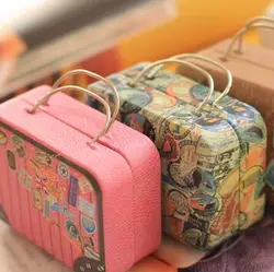 Ретро чемодан креативная хранения оловянная сумка/конфетные коробки/монета железная Подарочная коробка/Свадебная коробка для хранения