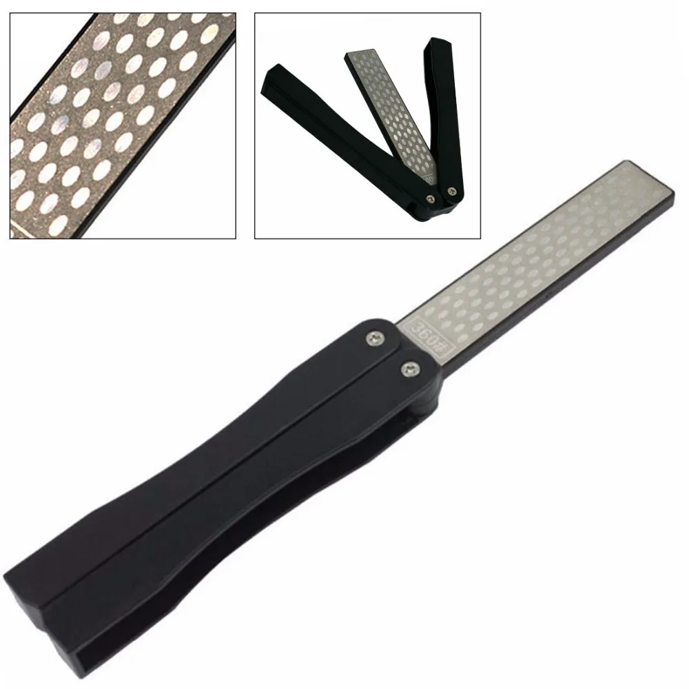 Portable Pocket Knife Sharpener Diamond Outdoor Whetstone Scissors