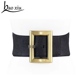 

New fashion Wide Pu Leather Corset vintage Belts For Women Largeretro Metal Buckle Waist Belt Dress Wasitband accessories