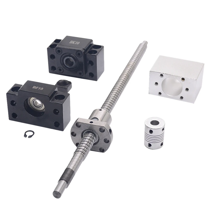 

Sfu1204 Set:Sfu1204 Rolled Ball Screw C7 With End Machined+1204 Ball Nut+Nut Housing+Bk/Bf10 End Support+Coupler Rm1204