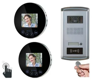 

ZHUDELE New Arrival 4.3"video door phone smart home security intercom system with 700TVL Camera,night vision ID card unlock 1V2