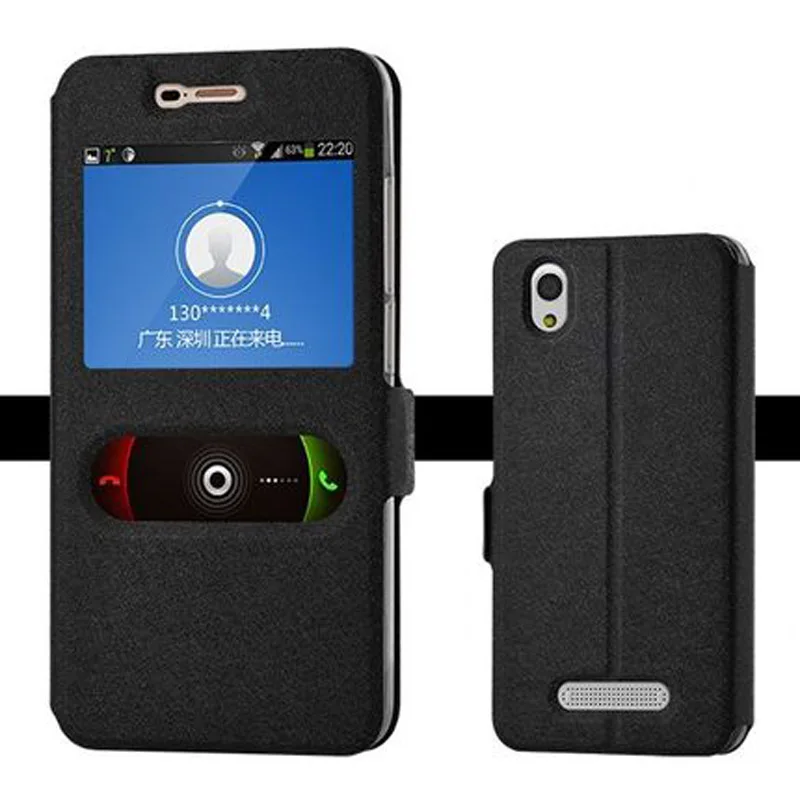 

KC New arrival ! Double window flip cover case For zte blade x3 d2 T620 A452 Free shipping 1pcs/lot + HQ