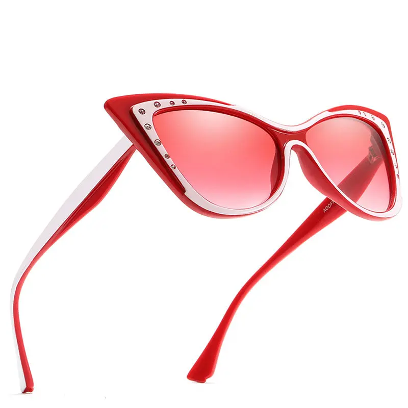 Unique Oversized Women Butterfly Sunglasses Woman Fashion 2019 Designer Brand Luxury Rivet Cat Men Summer Glasses NX | Аксессуары для