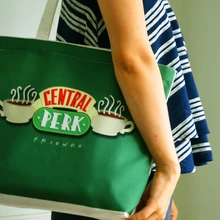 Новые друзья зеленый центральный Perk экологически чистые холщовые сумки