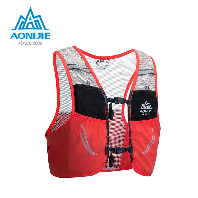Aonijie 2.5L работает жилет Легкий Рюкзак дышащий светоотражающие веломарафон