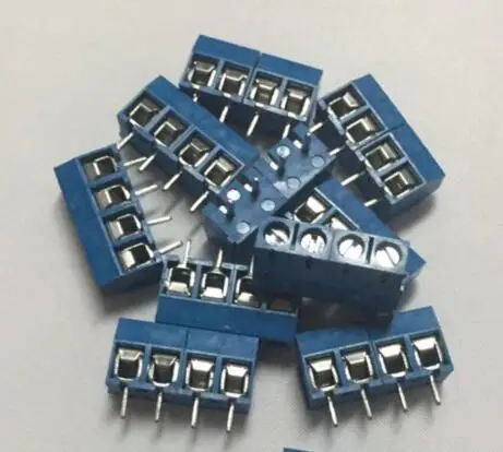 50 шт. 4 Pin винт синий PCB клеммный блок разъем 5 мм Шаг