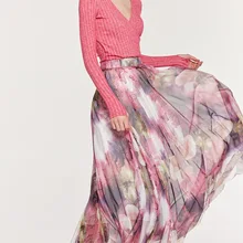 Стильный женский летний модный пляжный с завышенной талией богемный плащ длинная юбка с разрезом длинные Горячие повседневные юбки