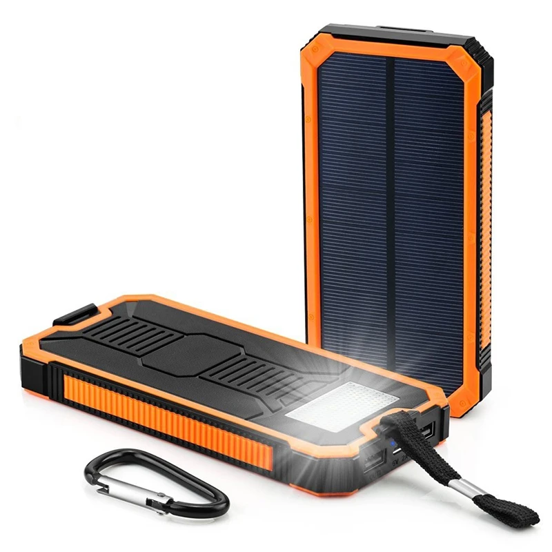 

Waterproof 15000mah Portable Solar Charger External Battery LED Lighting Outdoor Charging Power Bank for All Phone