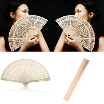 

100 pieces / piece of Chinese Japanese folding fan original wooden hand flower bamboo pocket fan home decoration