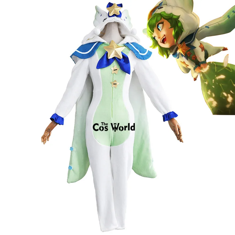 

LOL Lulu the Fae Sorceress Sleepwear Homewear Hooded Pajama Guardian Outfit Cosplay Costumes