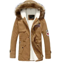 Hooded men winter plus velvet padded