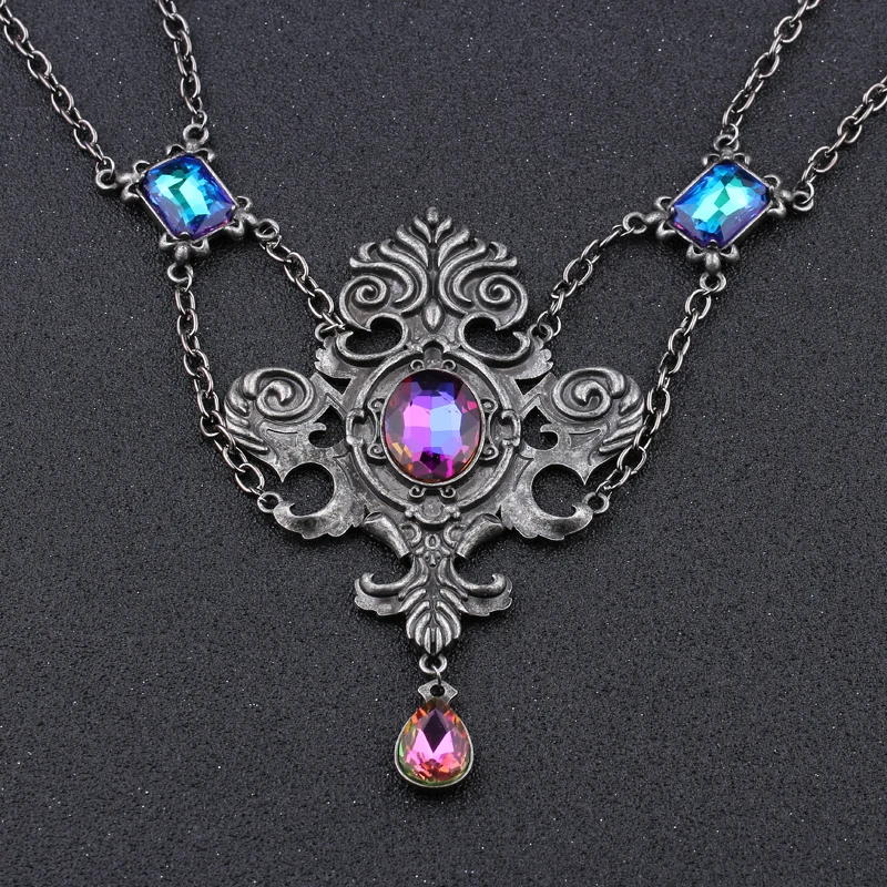 Trendy Stone Vintage Necklace Women Water Drop Crystal Necklaces Pendants Geometric Zinc Alloy Link Chain Big Necklace Jewellery Trendy Stone Vintage Necklace Women Water Drop Crystal Necklaces Pendants Geometric Zinc Alloy Link Chain Big Necklace Jewellery