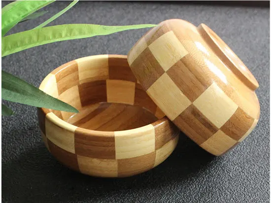 الخيزران الطبيعي الصابون صحن/القدح المستخدمة مع الرجال الوجه فرشاة كريم