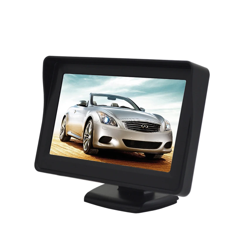 

Free Shipping 4.3inch TFT LCD Car Parking Monitor 2 Video Input Reversing Auto Monitor For Rear View Camera