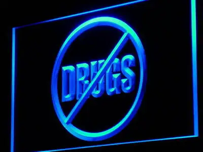 

i966 No Drugs Display Warning Bar NEW Decor Neon Light Light Signs On/Off Swtich 20+ Colors 5 Sizes