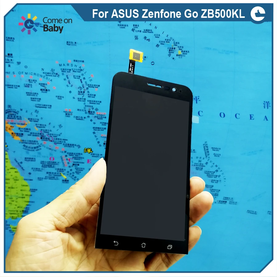 Хороший для ASUS Zenfone Go ZB500KL ЖК дисплей панель сенсорный экран сенсор Стекло в сборе