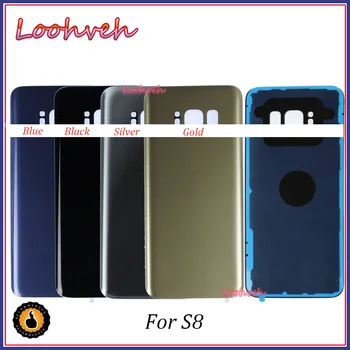 

10Pcs/lot Glass SAMSUNG Galaxy S8 S8 Plus G950F G955F Back Battery Cover Door Rear Housing Case Replacement+Adhesive Sticker