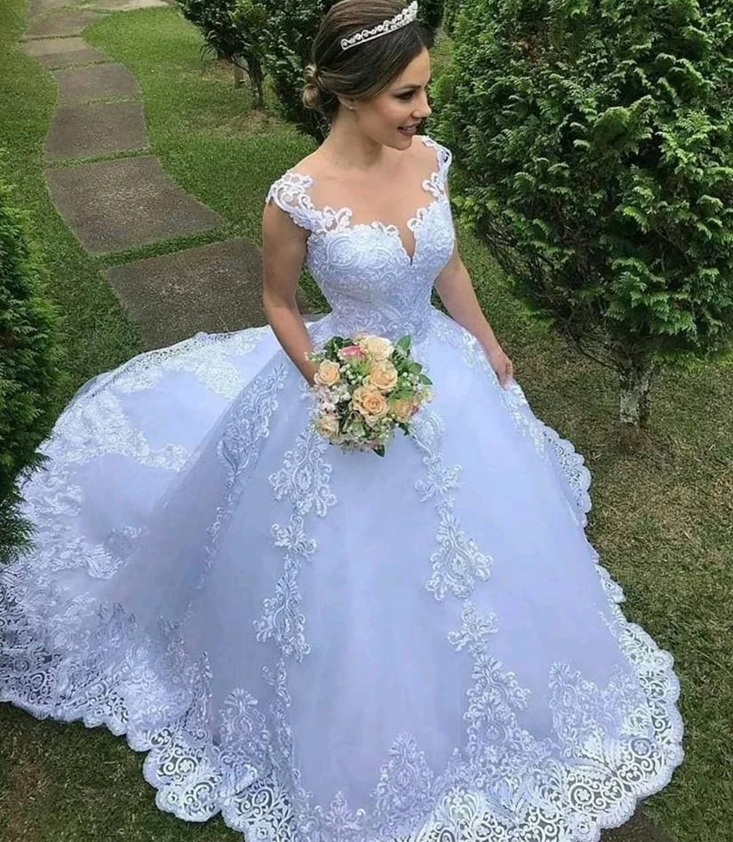 

Lace Wedding Dress Short Sleeves Ball Gown Bridal Dress Wedding Gown Dresses For Bride Superbweddingdress