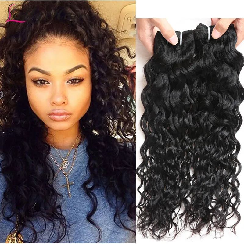 Cheap Malaysian Water Wave Virgin Hair 3 Bundles Deals Wet And