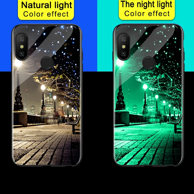 Luminous Phone Cases For Xiaomi Redmi 5 Plus 5A S2 Space Night Shine Glass Case For Redmi 6A 6 Pro / Mi A2 Lite Cover Shell Luminous Phone Cases For Xiaomi Redmi 5 Plus 5A S2 Space Night Shine Glass Case For Redmi 6A 6 Pro / Mi A2 Lite Cover Shell