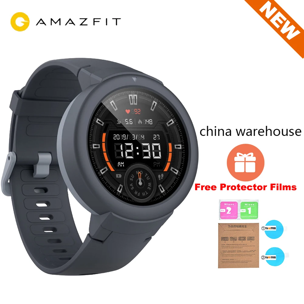 

English Huami AMAZFIT Verge Lite Smart Watch GPS Watch IP68 Waterproof Multi-Sports Smartwatch Men Health Tracker Wristwatch