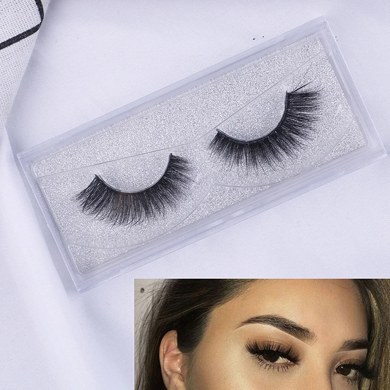 1pair eyelashes 3D mink eyelashes long lasting mink lashes natural dramatic volume eyelashes extension false eyelashes