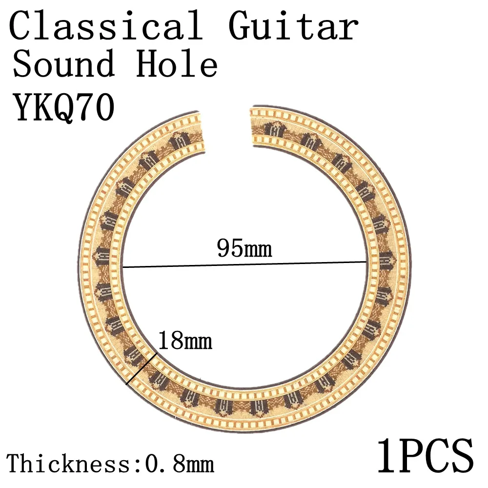 Цветочный узор гитара из твердой древесины круг звуковое отверстие для классической гитарная надпись аксессуары - Цвет: Classical-YKQ70