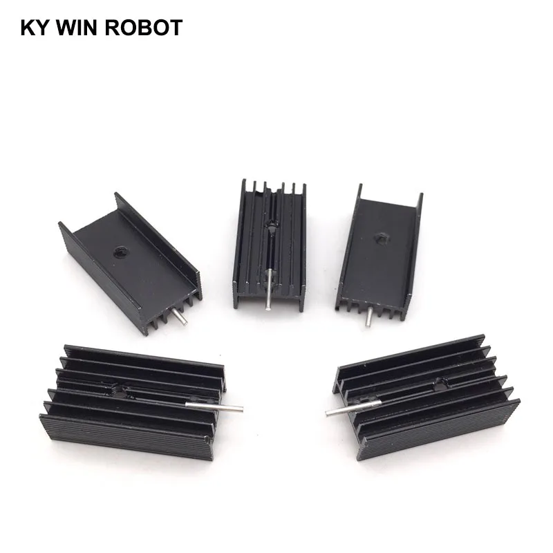 

5 pcs Free Shipping Aluminium TO-220 Heatsink TO 220 Heat Sink Transistor Radiator TO220 Cooler Cooling 30*15*10MM With Pin