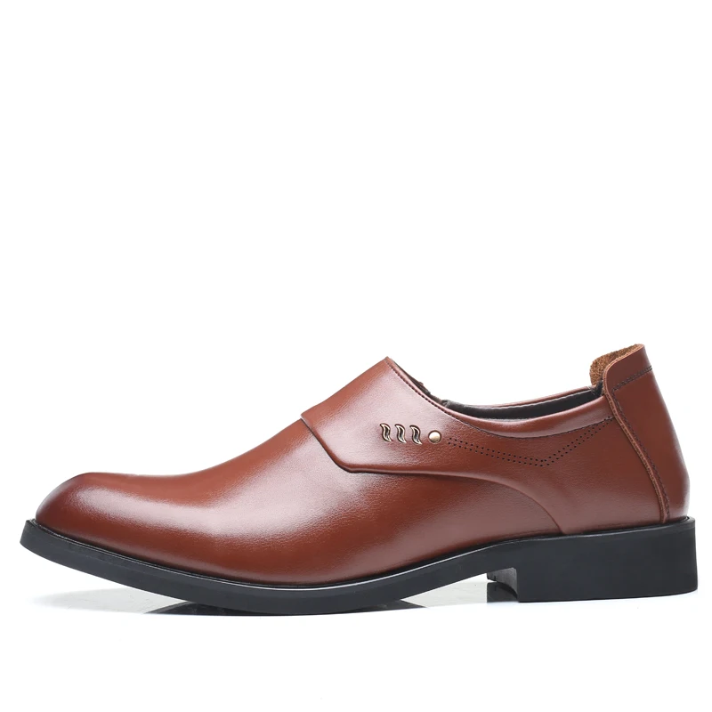 classic leather mens dress shoes luxury brand slip on male footwear wedding work flat office formal italian oxford shoes for men (1)