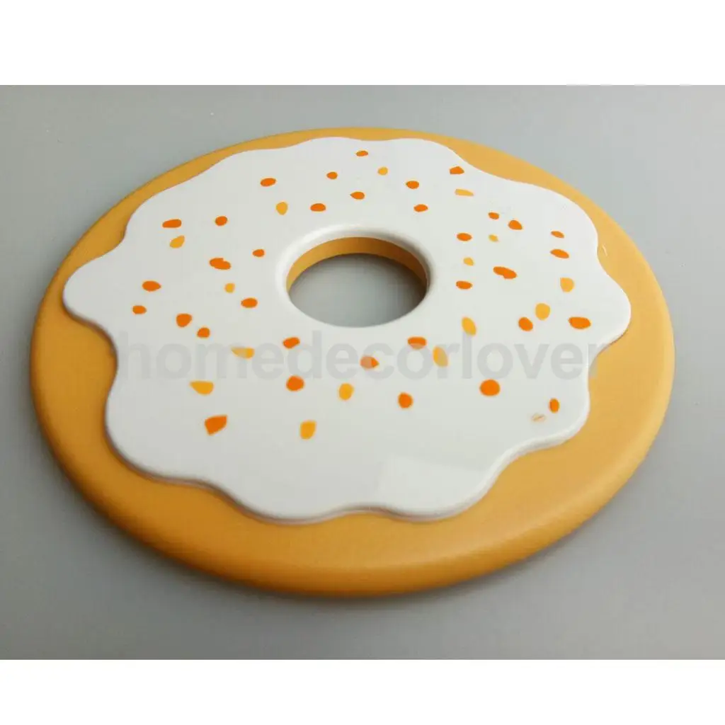 MagiDeal 4pcs Silicone Vintage CD Coasters Record Cup Mat Drink Holder Table Placemat Donut Valentine's Day Gifts Nice Valentine
